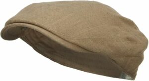 Men's Linen Summer Ivy Flat Cap - Brown