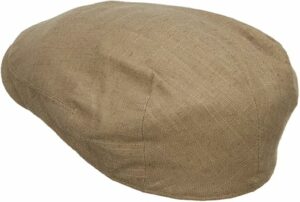 Men's Linen Summer Ivy Flat Cap - Brown
