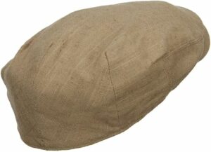 Men's Linen Summer Ivy Flat Cap - Brown