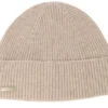 Merino Wool Turn-up Beanie Sand Cuff