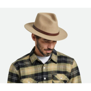 Messer Wool Felt Fedora Hat Beige