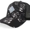 New Hft Cap Bottles BlackL. Lavender A-Frame Trucker Cap