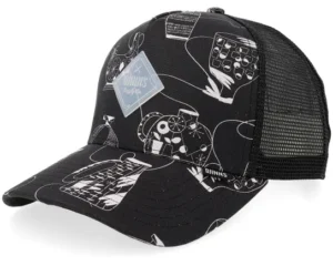 New Hft Cap Bottles BlackL. Lavender A-Frame Trucker Cap