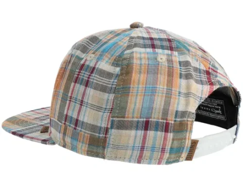 Patch Check Multi Turquoise Baseball Cap