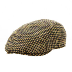 Richmond Houndstooth Domed Flat Cap