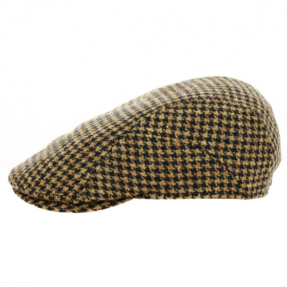 Richmond Houndstooth Domed Flat Cap