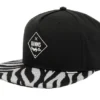 Rubbertigerstripes Rev Black A-Frame Baseball Cap