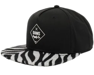Rubbertigerstripes Rev Black A-Frame Baseball Cap