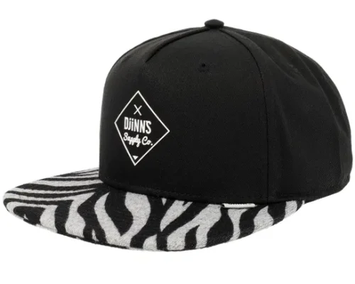 Rubbertigerstripes Rev Black A-Frame Baseball Cap