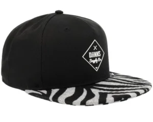 Rubbertigerstripes Rev Black A-Frame Baseball Cap