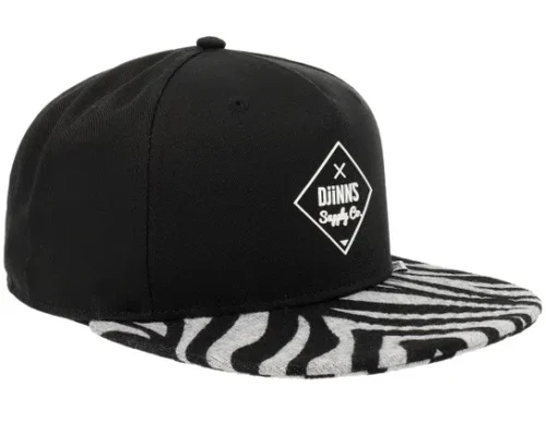 Rubbertigerstripes Rev Black A-Frame Baseball Cap