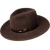 Stedman Brown Wool Felt Fedora Hat