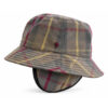 Tartan Staywax Bucket Hat with Ear Flaps