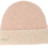 Turn-up Beanie In Bouclé Yarn Powder RedOff-white Cuff