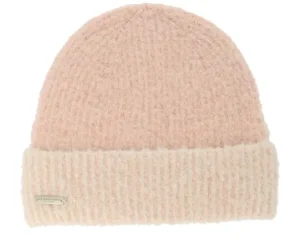 Turn-up Beanie In Bouclé Yarn Powder RedOff-white Cuff