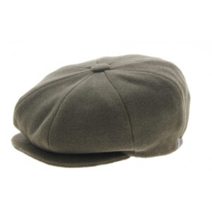 Ursel Wool & Cashmere Newsboy Cap Khaki