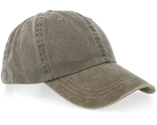 Women Baseball Dyed Cotton Twill Olive Dad Cap