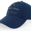 Women Raw Edge Denim Monologo Applique Pageant Blue Dad Cap