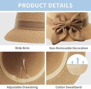 Women Summer Sun Straw Cloche Hat
