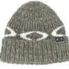 Womens Ellipse Ribbed Beanie Faded Green Cuff